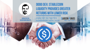 Sarson Funds: Dodo Dex Provides Better Returns and Lower Risk- Cryptocurrency Financial Advisor