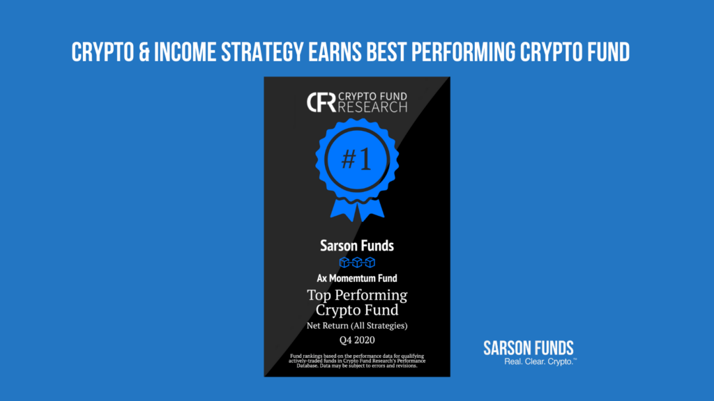 Crypto and Income best perming crypto fund Sarson Funds Cryptocurrency financial advisor
