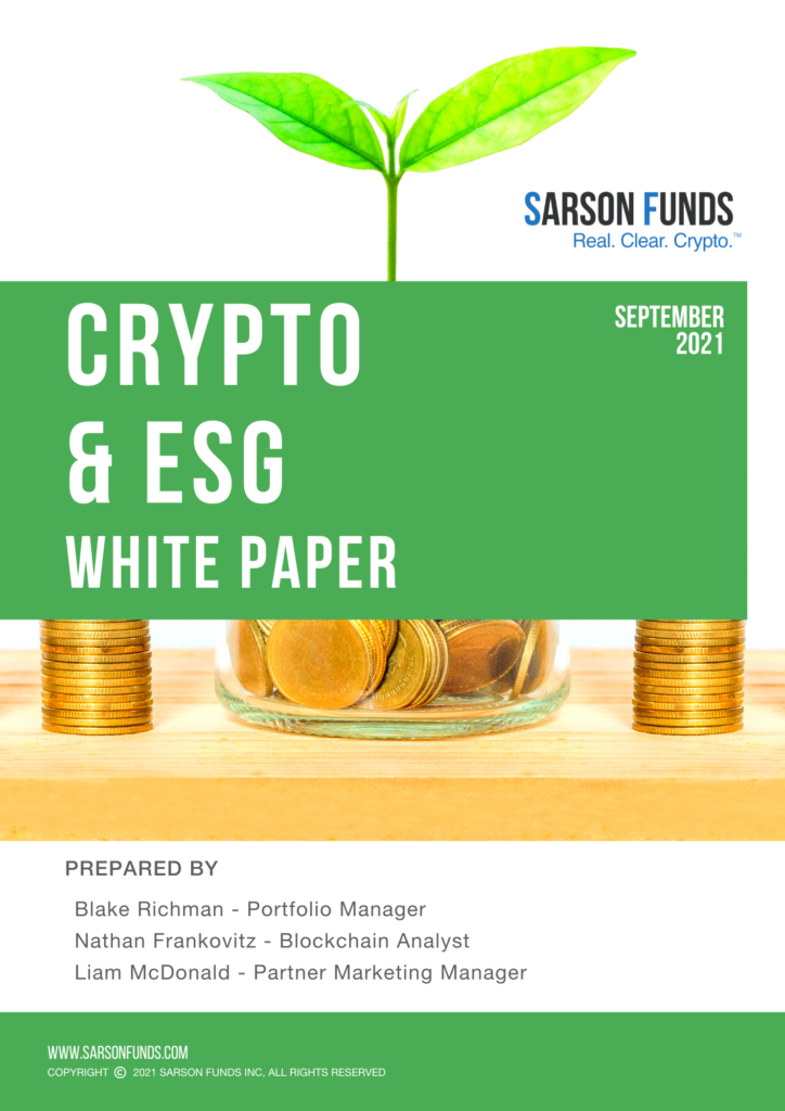 Crypto ESG White Paper Sarson Funds Cryptocurrency Financial Advisor