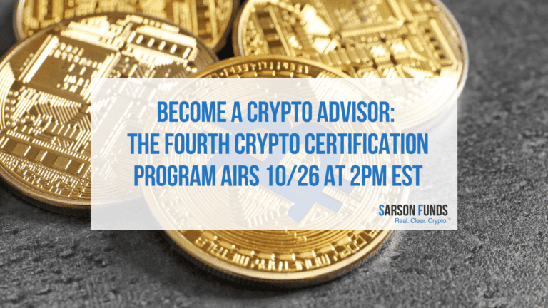 cerfitifaction for advisors for crypto currency