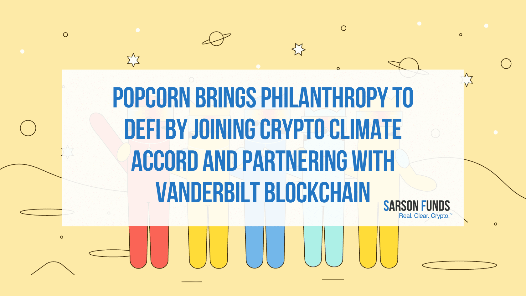 Popcorn partnered with Crypto Climate Accord and Vanderbilt