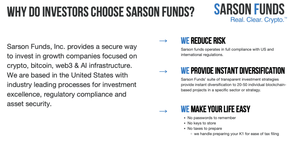 why investors chose sarson funds