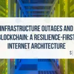 Server racks with colorful lighting representing internet infrastructure