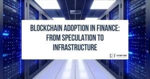 Blockchain data center representing digital financial infrastructure.