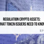 Regulation Crypto Assets: What Token Issuers Need to Know, with SEC imagery and financial market graphics