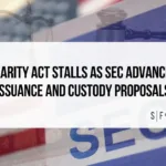 CLARITY Act and SEC proposals headline over a U.S. flag, scales of justice and gavel, with Sarson Funds branding.